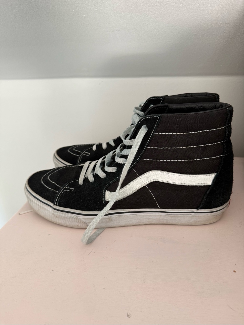 Vans Black and White Sk8-Hi High-Top Sneakers
